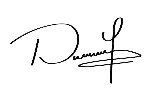 Autograph Business or personal handwritten signature isolated on the transparent background