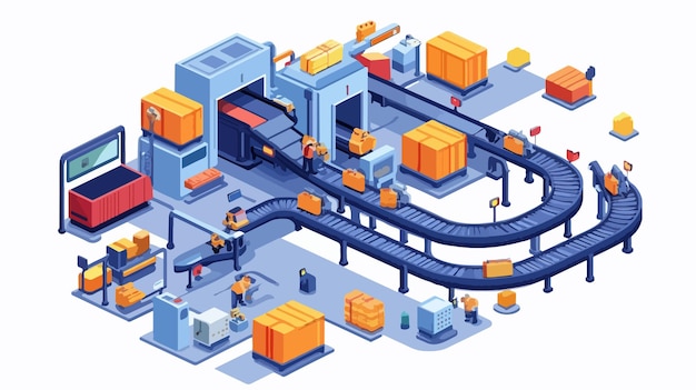 Vector automated conveyor system for production line efficiency