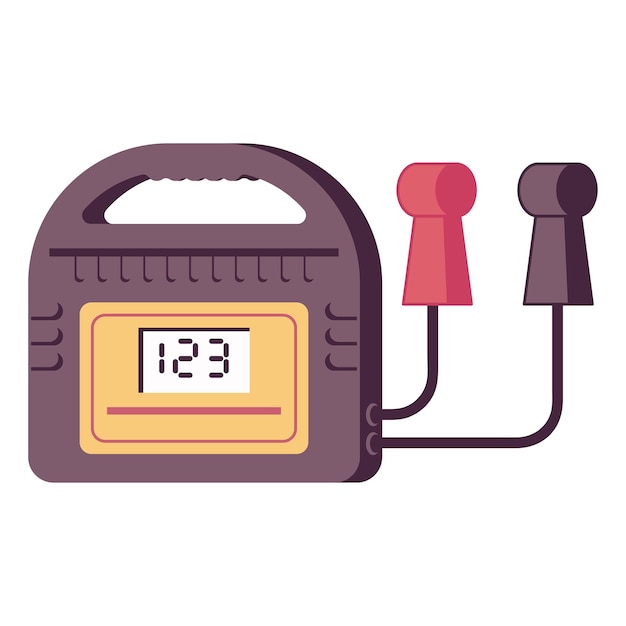 Automatic car battery charger vector cartoon illustration isolated on a white background