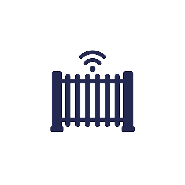 Automatic gate icon on white