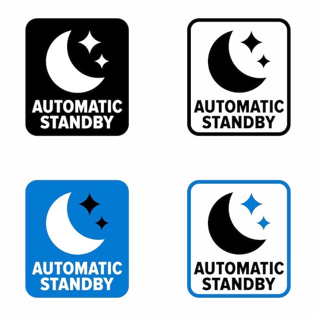 Automatic Standby function and device information sign