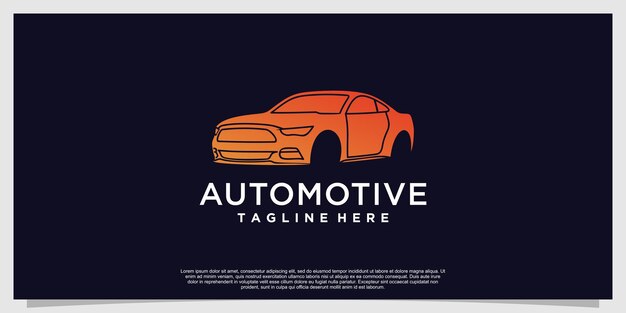 Automotive car logo design with concept Premium Vector