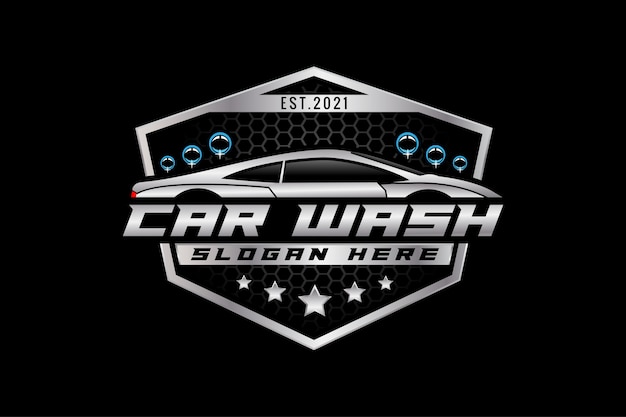 Automotive car wash company logo design