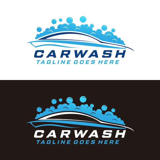 Automotive car wash logo design vector template