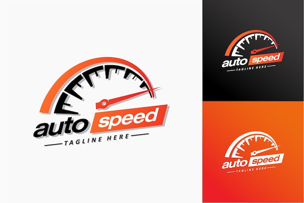 Automotive logo template speed concept