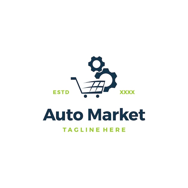 automotive market Logo design vector illustration