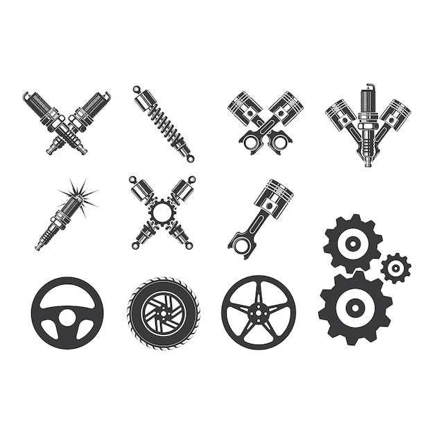 Automotive spareparts vector icon illustration design