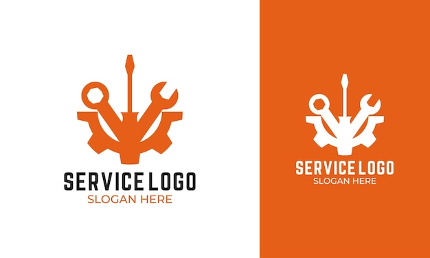 Automotive tools logo design with repair concept for a mechanic