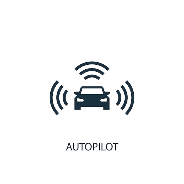 Autopilot icon. Simple element illustration. Autopilot symbol design from Artificial Intelligence collection. Can be used in web and mobile.