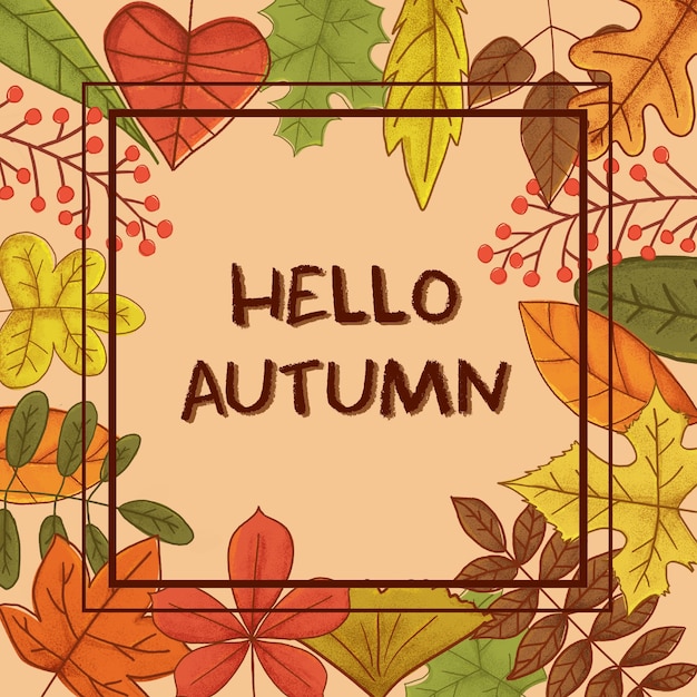 Autum season leaves collection pattern