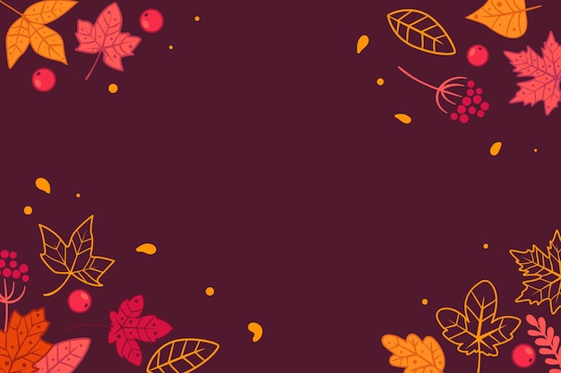 Autumn background in flat design