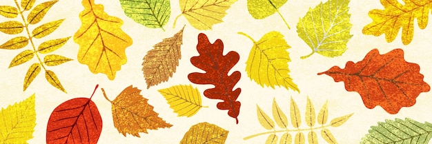 Autumn background of leaves vector design