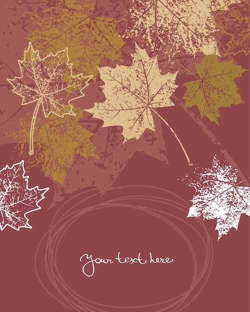 Vector autumn background, vector