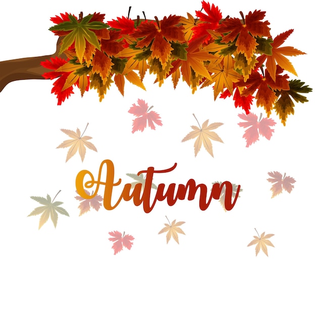 Autumn background with fallen leaves