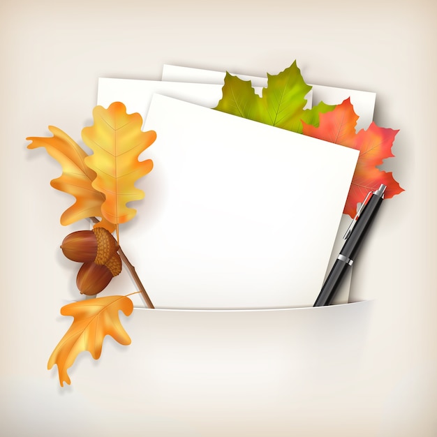 Autumn background with leaves