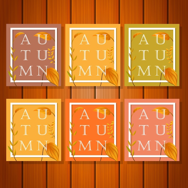 Vector autumn background with leaves