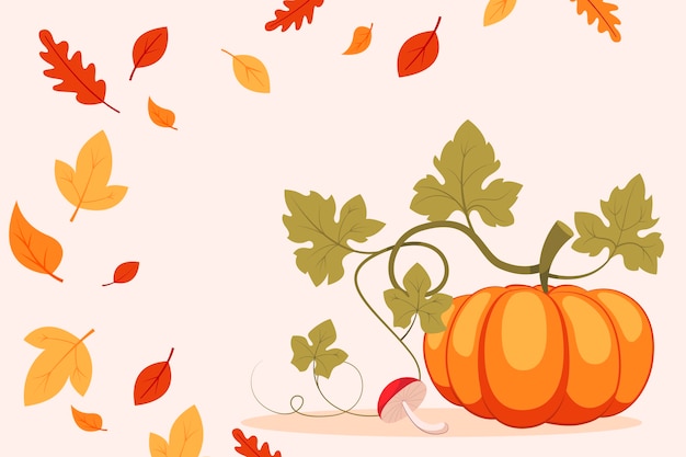 Autumn background with pumpkin