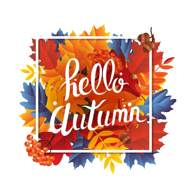 Autumn Banner With Orange And Yellow Paint