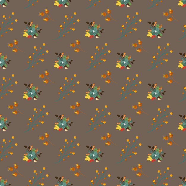 Vector autumn beauties seamless vector pattern design