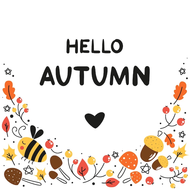 autumn card template fall vector banner hello autumn autumn vector set autumn leaves vector