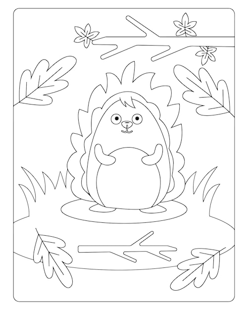 Autumn Coloring Pages For Kids Premium Vectors