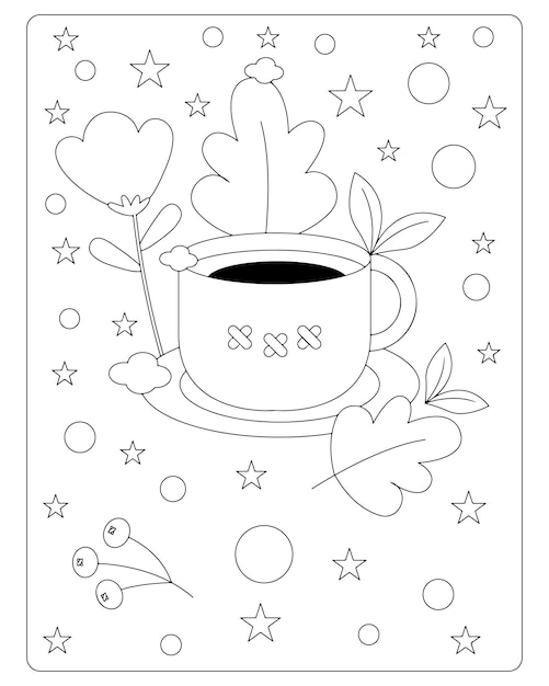 Autumn Coloring Pages For Kids Premium Vectors