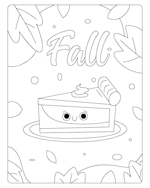 Autumn Coloring Pages For Kids Premium Vectors