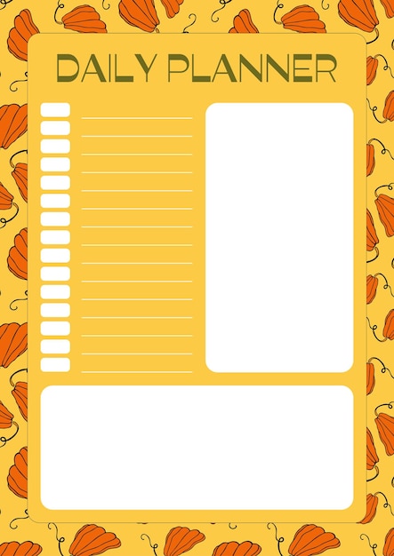 Autumn design template hand drawn pumpkins flat vector illustration