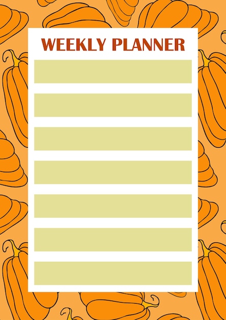 Autumn design template hand drawn pumpkins flat vector illustration