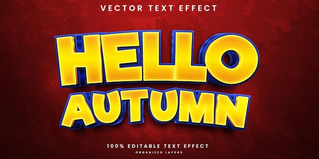 Autumn editable 3d text effect