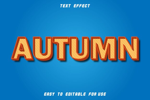 Autumn Editable Text Effect Emboss Retro Style