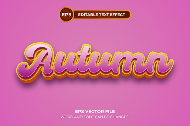 Autumn editable text effect template