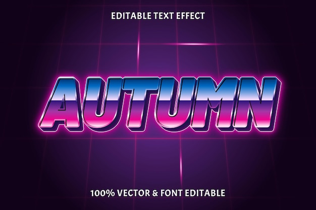 Autumn editable text effect