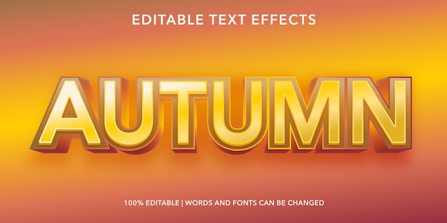 autumn editable text effect