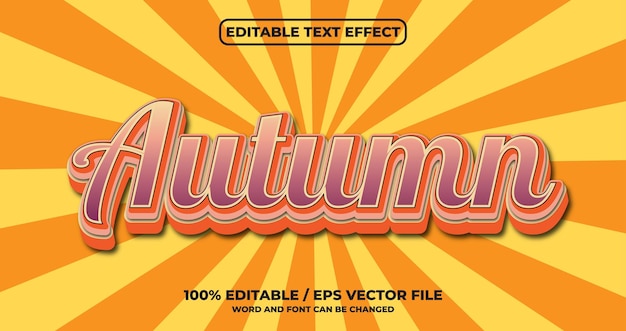 Autumn editable text effect