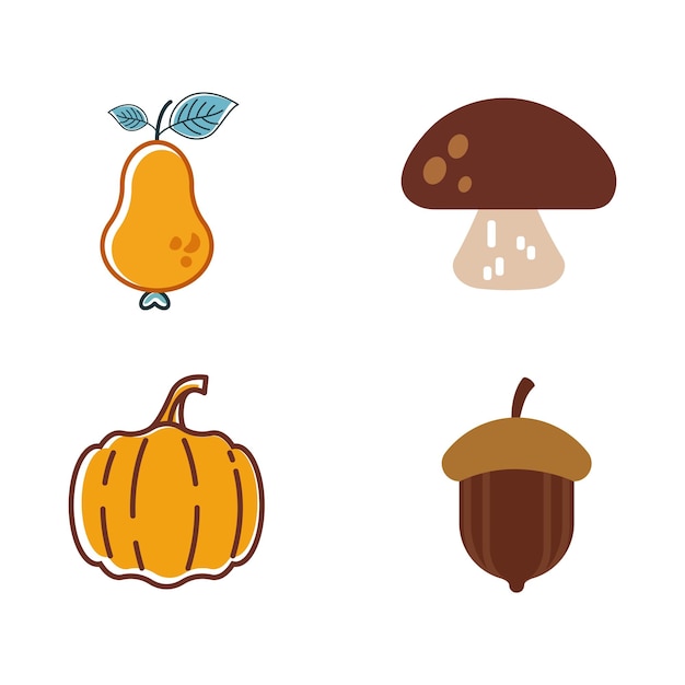 Autumn Element Vector icon design illustration