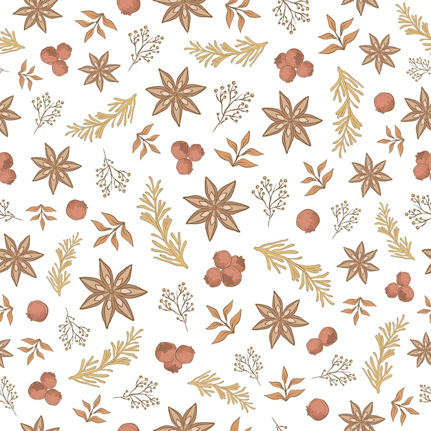 Autumn Fall Pattern Tile with Autumnal Fall Leaves and Rustic Forest Elements