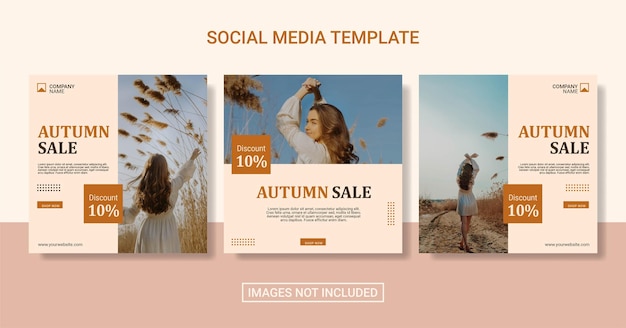 Autumn Fashion social media post template