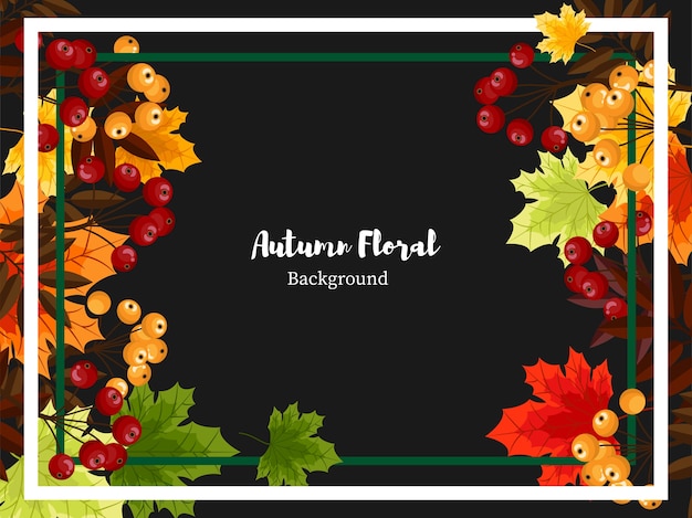 Autumn floral background.