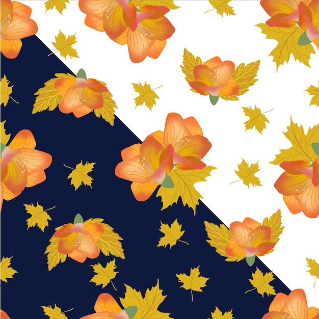 Autumn Floral Seamless Pattern