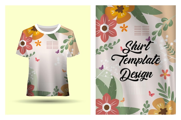 Autumn flower abstract tshirt design concept