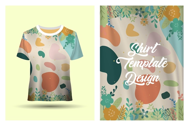 Autumn flower abstract tshirt design concept