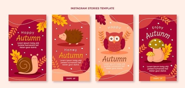 Autumn instagram stories collection