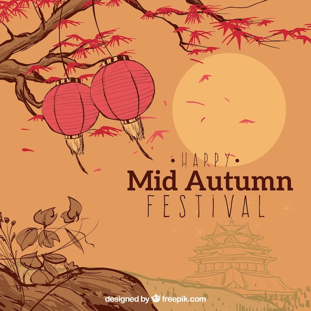 Autumn landscape, mid autumn festival