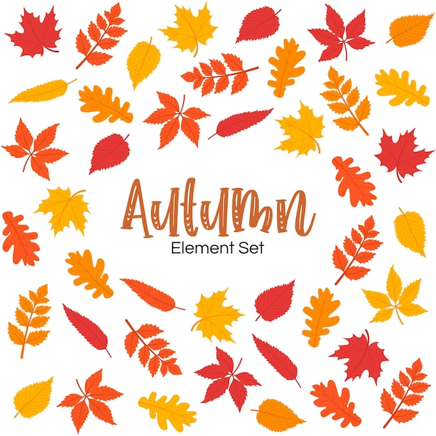 Autumn Leaf Color Element Set