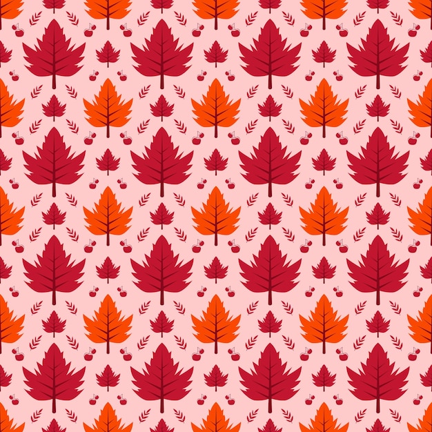 Autumn Leaf Seamless Pattern Design