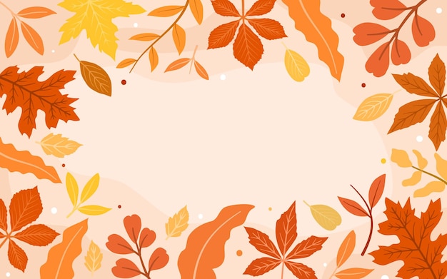 Autumn leaves background with leaves around