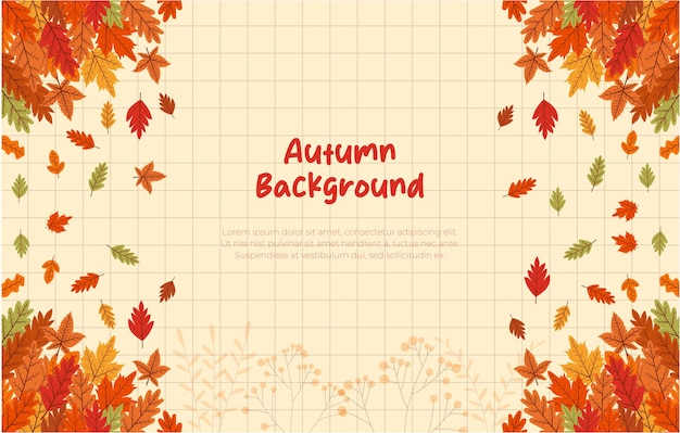 Autumn leaves background