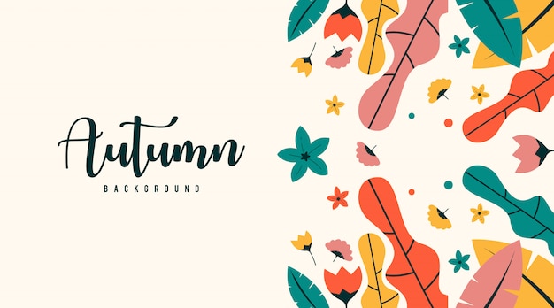 Autumn leaves background  