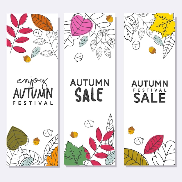 Autumn Leaves for Festival Sale Poster